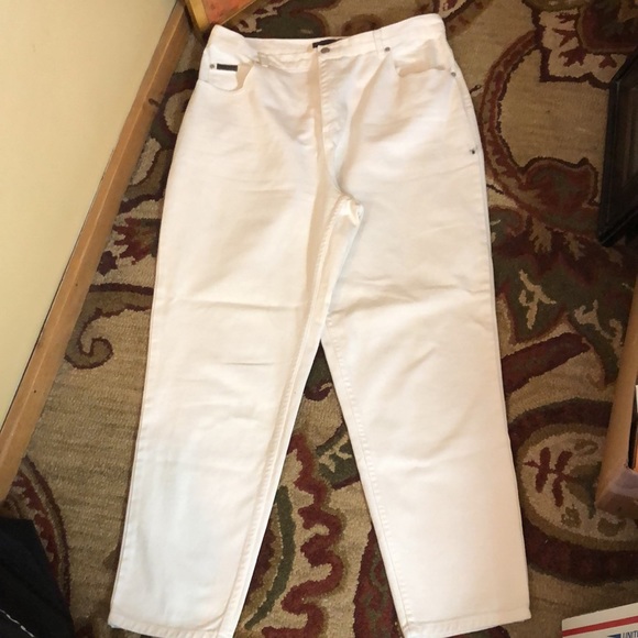 Vintage 90s JONES NY JEANS size 16W Mom Jean High-Waist BOOTY 🍑 100% Cotton USA - Picture 4 of 16